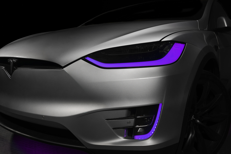 Tesla Model X Headlight & Fog Light DRL Upgrade Kit - ORACLE Lighting - Dynamic ColorSHIFT - Dynamic ColorSHIFT - `16-`21